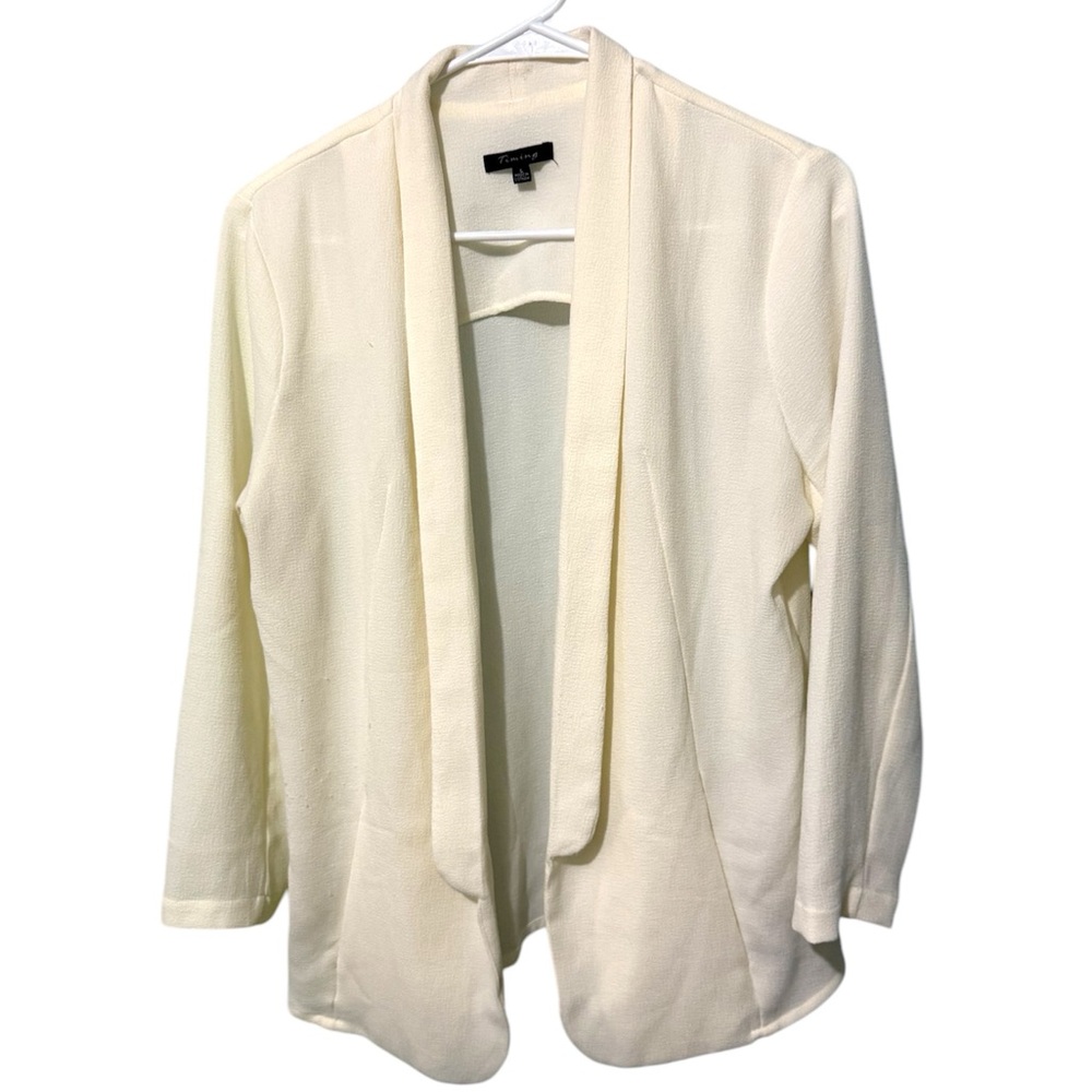 Timing Cream Shawl Collar Blazer